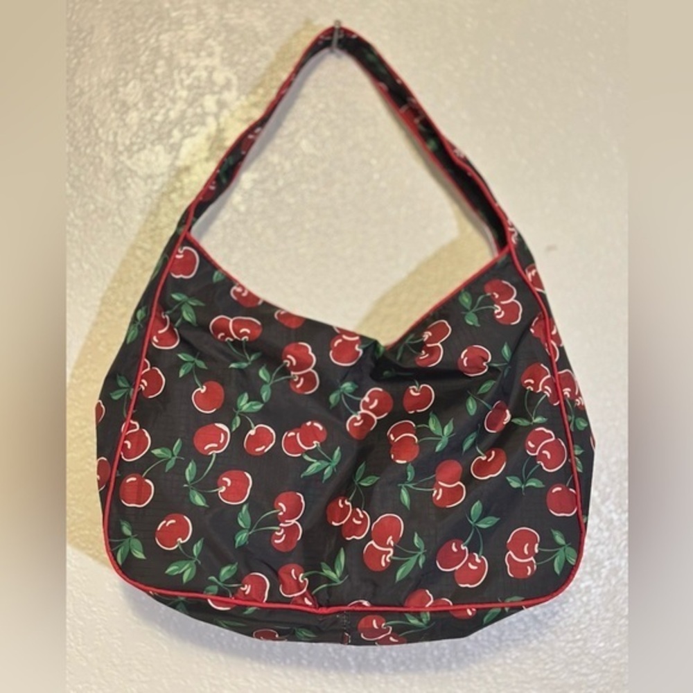 Vintage Nylon Unbranded Cherry Shoulder Bag GUC